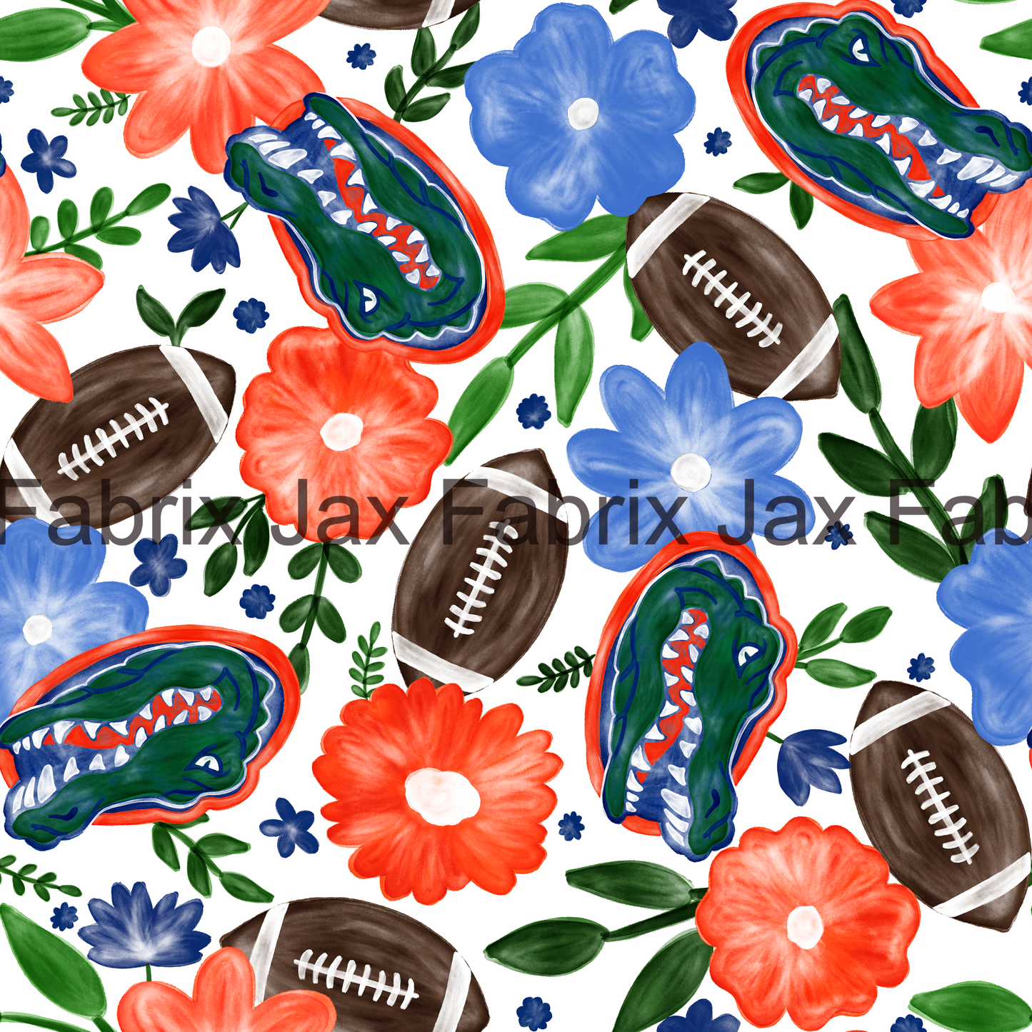 Gators Football Floral Watercolor RAE77