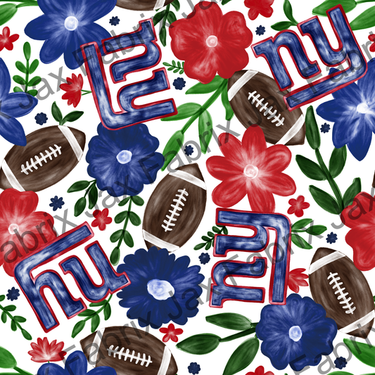 Giants Football Floral Watercolor RAE83