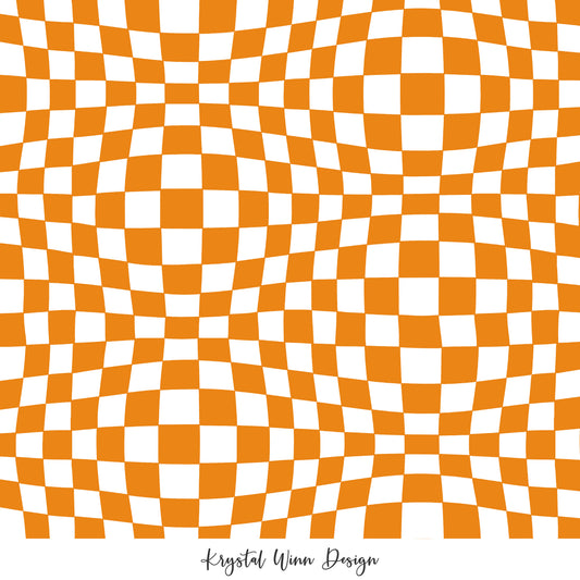 Groovy Funky Check Orange KW441
