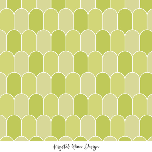 Groovy Scallops Lime KW429