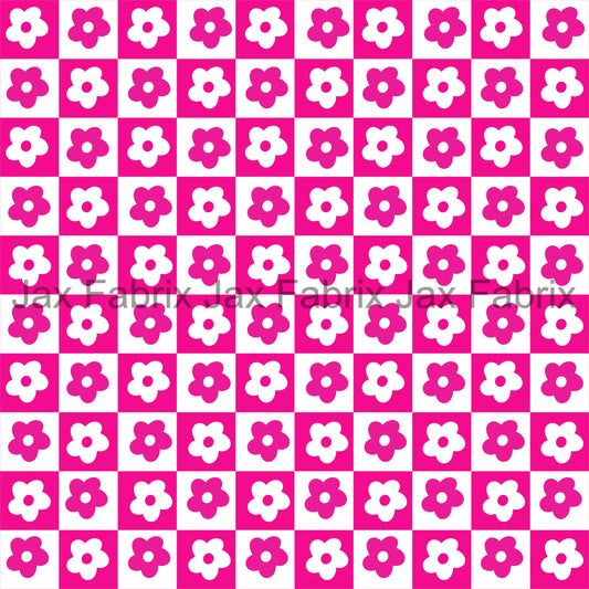 Hot Pink Checkers LD90