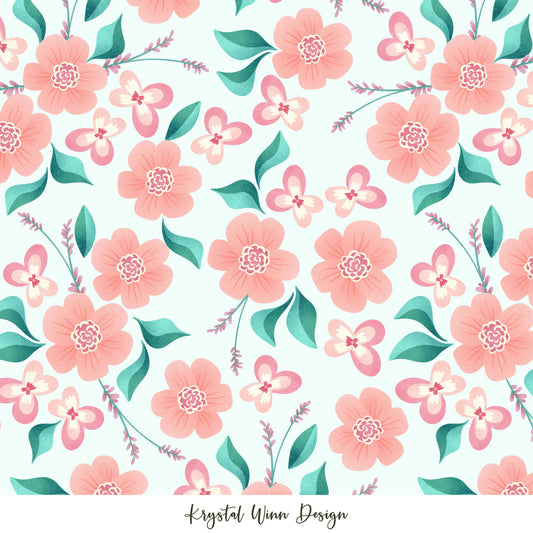 Hoppy Easter Floral Pink KW355