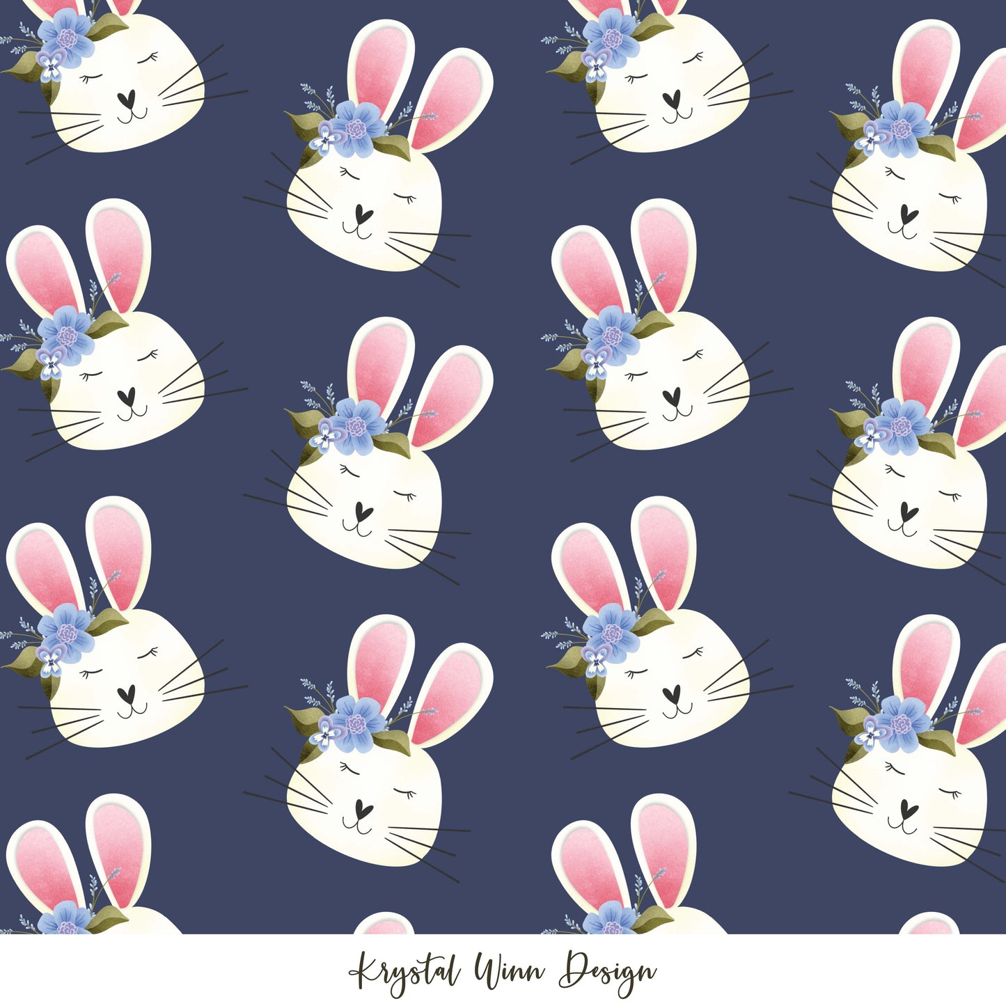 Hoppy Easter Navy Bunny KW344
