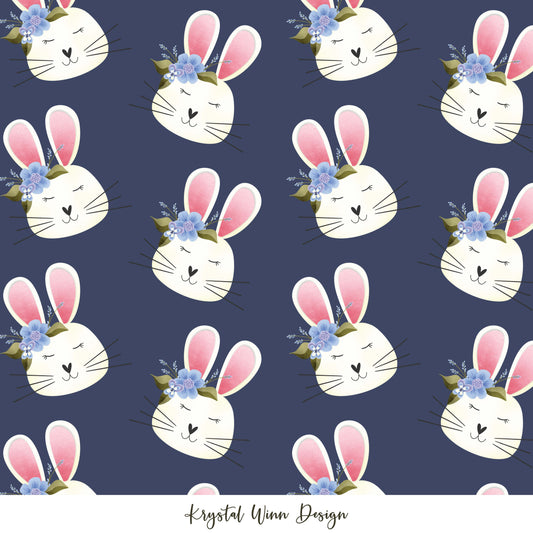 Hoppy Easter Navy Bunny KW344