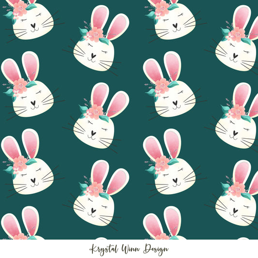 Hoppy Easter Green Bunny KW342