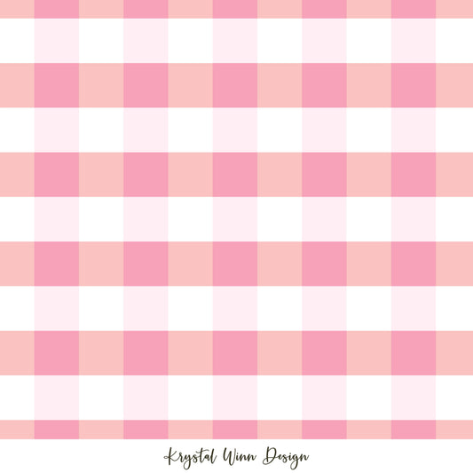 Hoppy Easter Plaid Pink KW334
