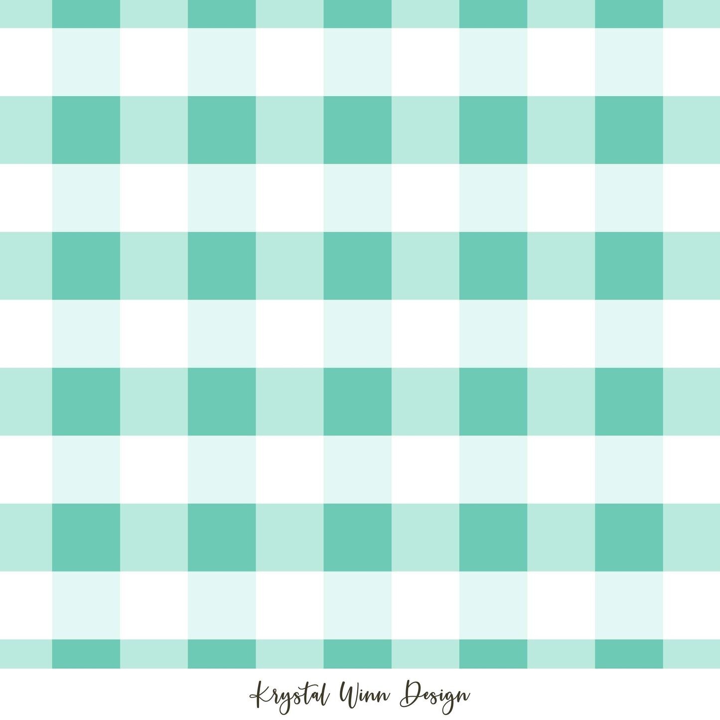 Hoppy Easter Plaid Teal KW330