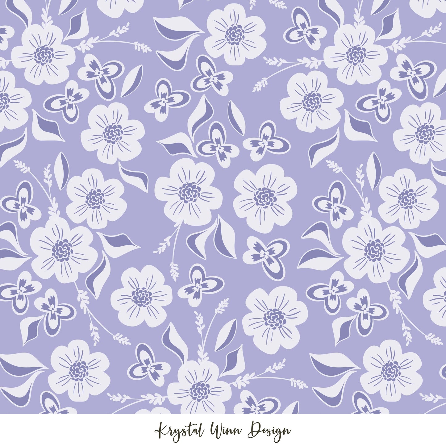 Hoppy Easter Floral Purple KW318