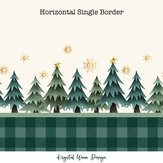 Merry Little Christmas Horizontal Border KW174