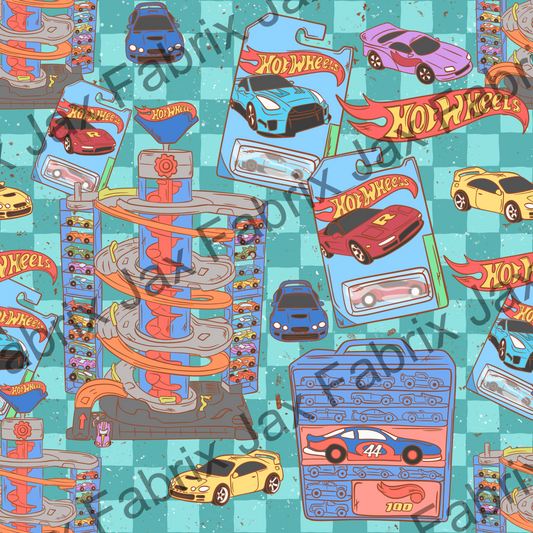 Toy Cars Blue Check PC418
