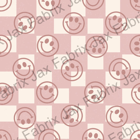 Pink Smiley Check BP219