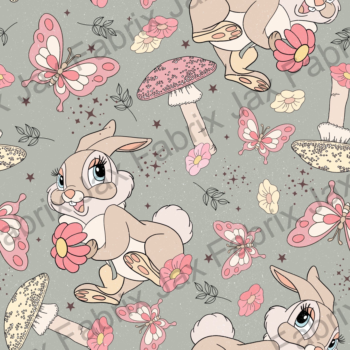 Bunny Mushrooms Green BP206