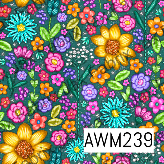 Green Embroidery AWM239