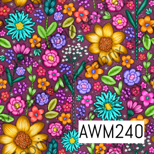 Maroon Embroidery AWM240