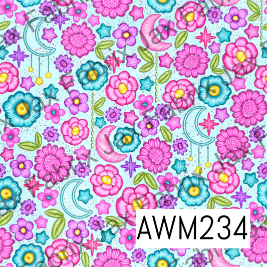 Blue Embroidery AWM234