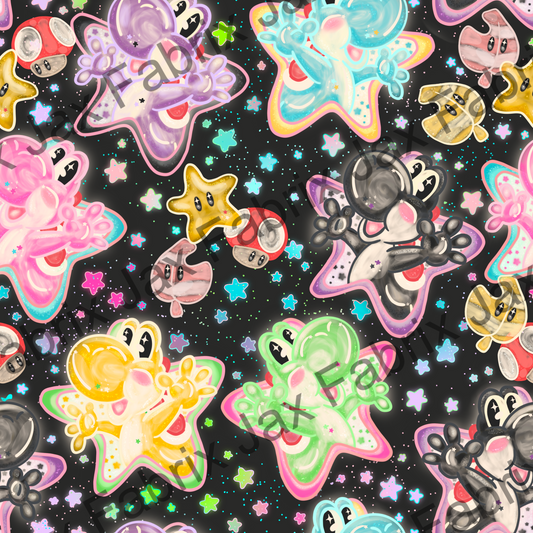 Green Dino Rainbow Stars  LYSS79