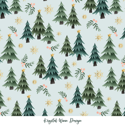 Merry Little Tree Farm Baby Blue KW203