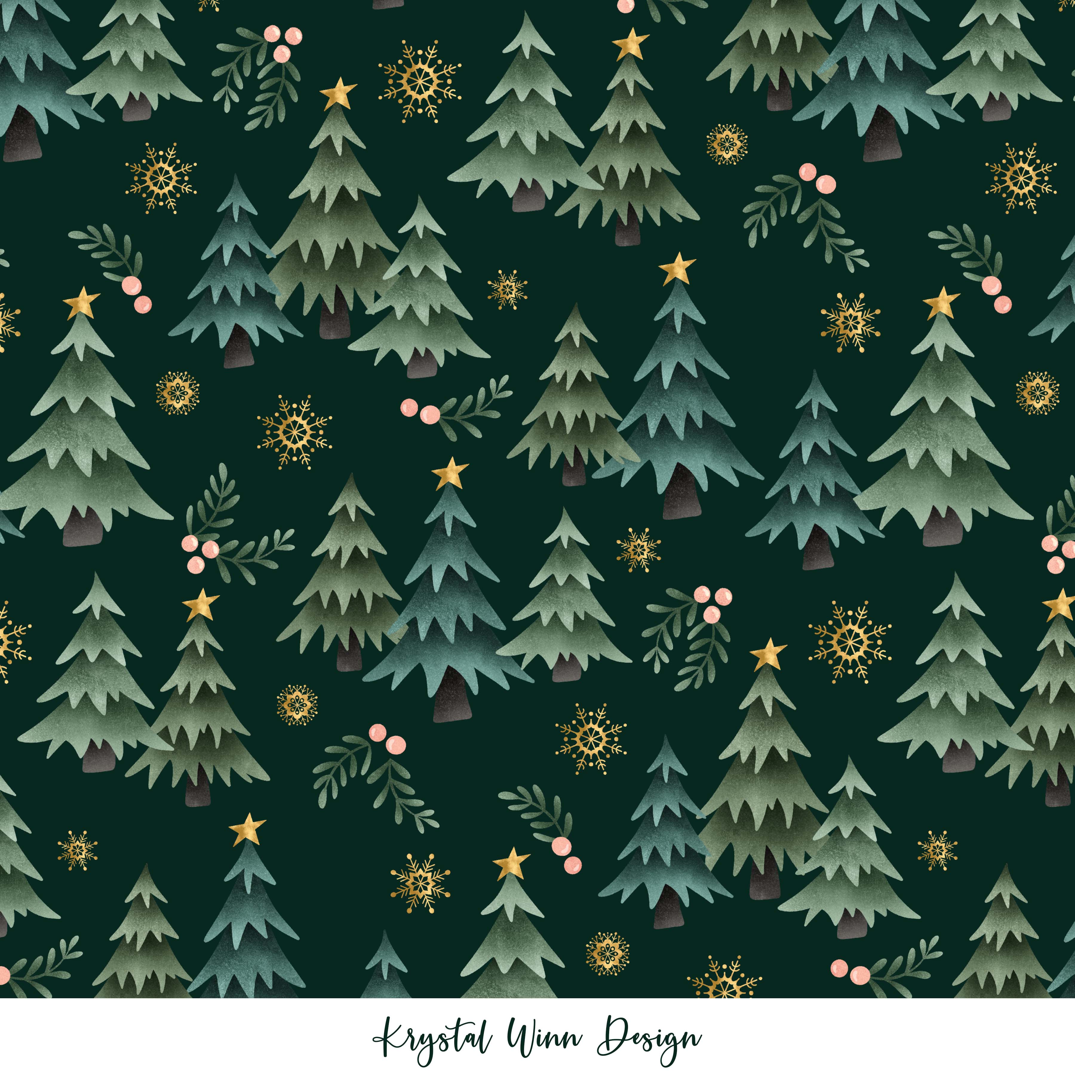 Merry Little Tree Farm Emerald KW205 – Jax Fabrix