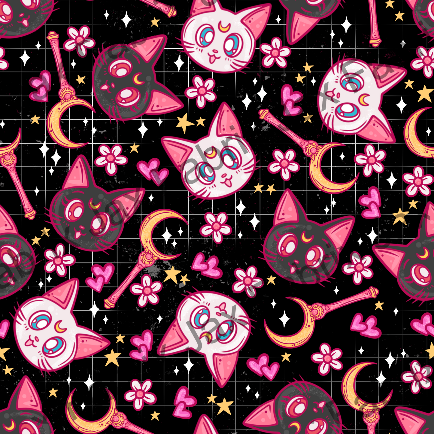 Moon Cats Black PC149