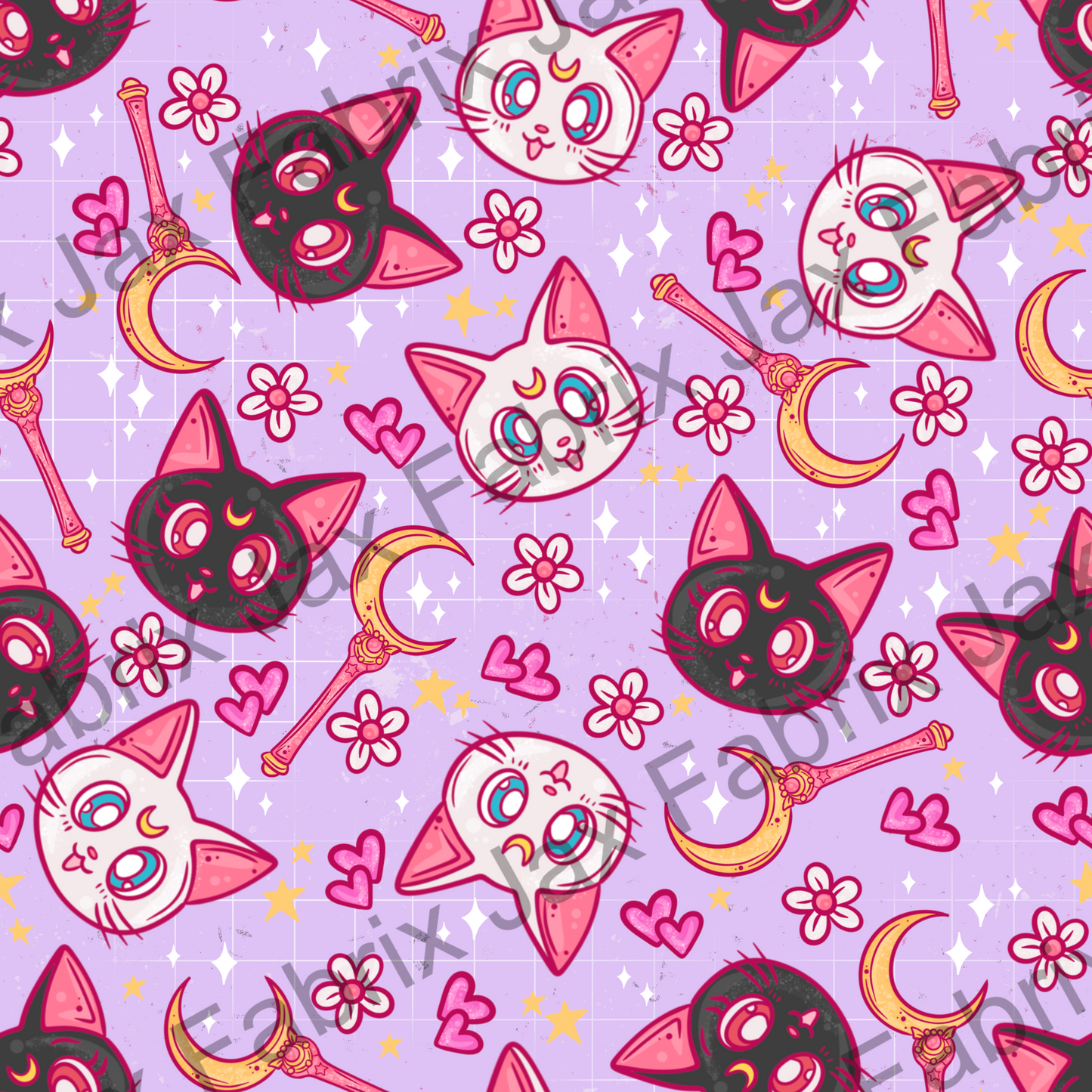 Moon Girl Cats Purple PC203