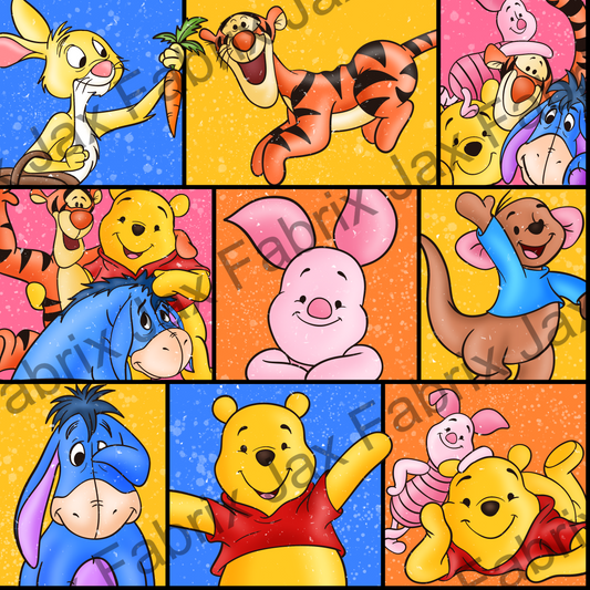 Multicolor Collage Bear ZR228