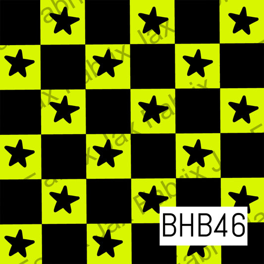 Neon Yellow Checks BHB46