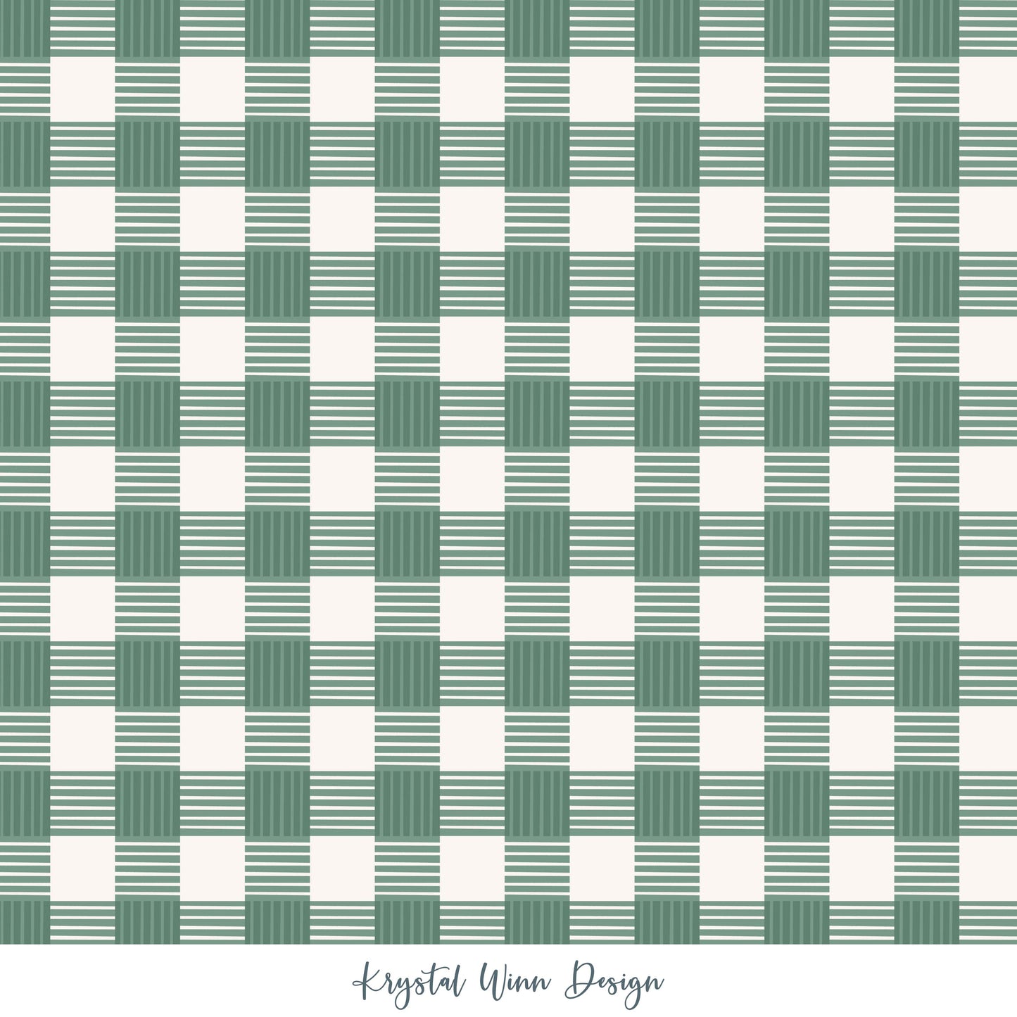 Down South Gingham Green KW64