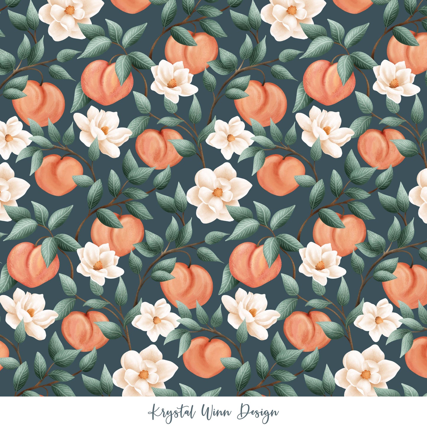 Down South Peaches Navy KW81
