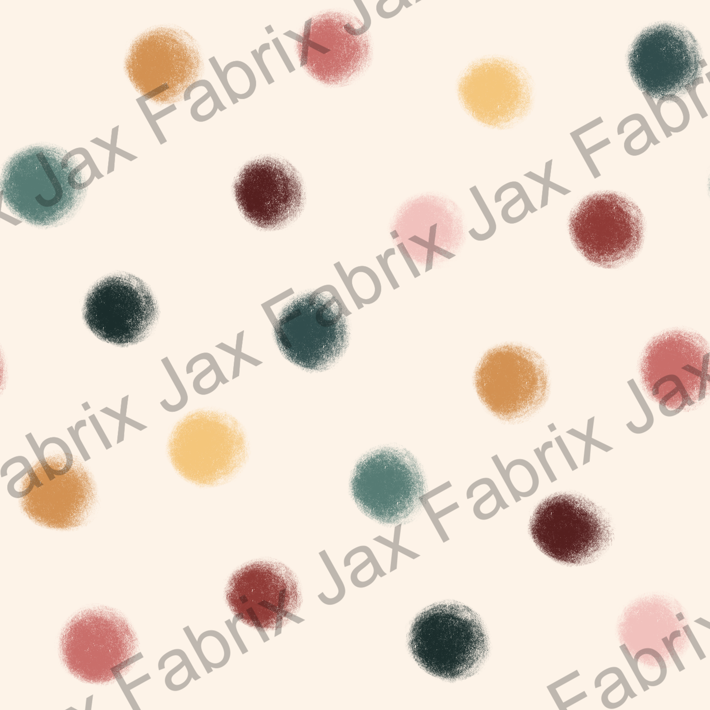 Pink Crayon Floral Multi Dots RAE298