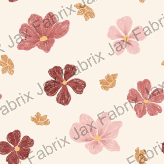 Pink Crayon Floral RAE299