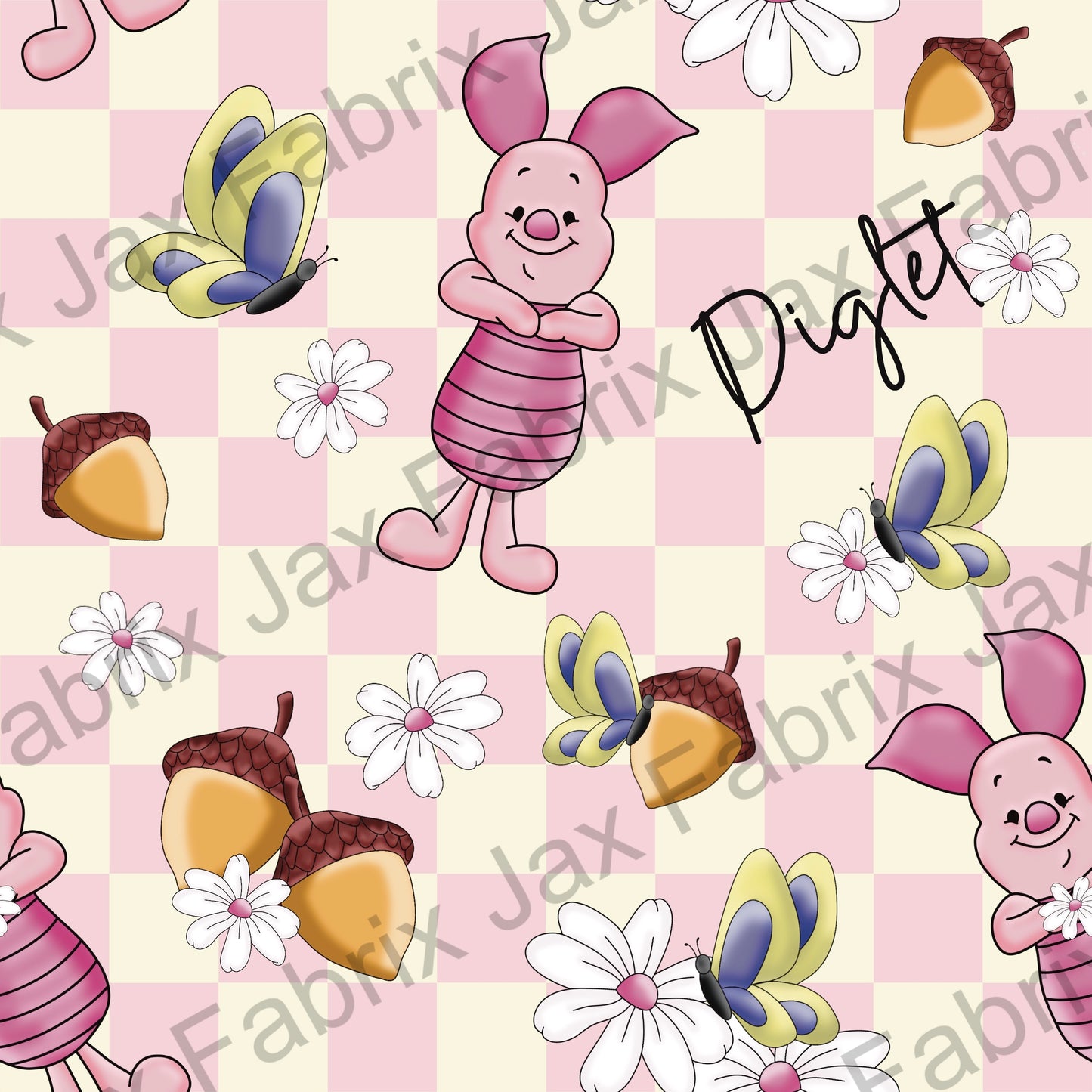 Piglet Floral Check DRD20