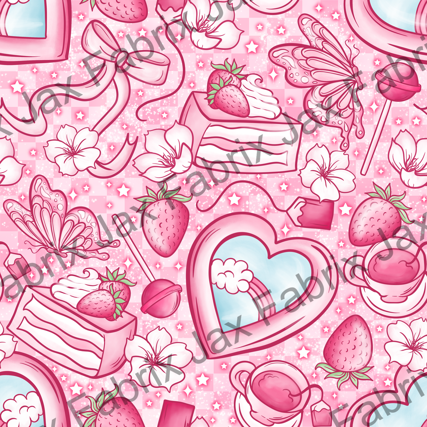 Pretty In Pink Checker ZR202