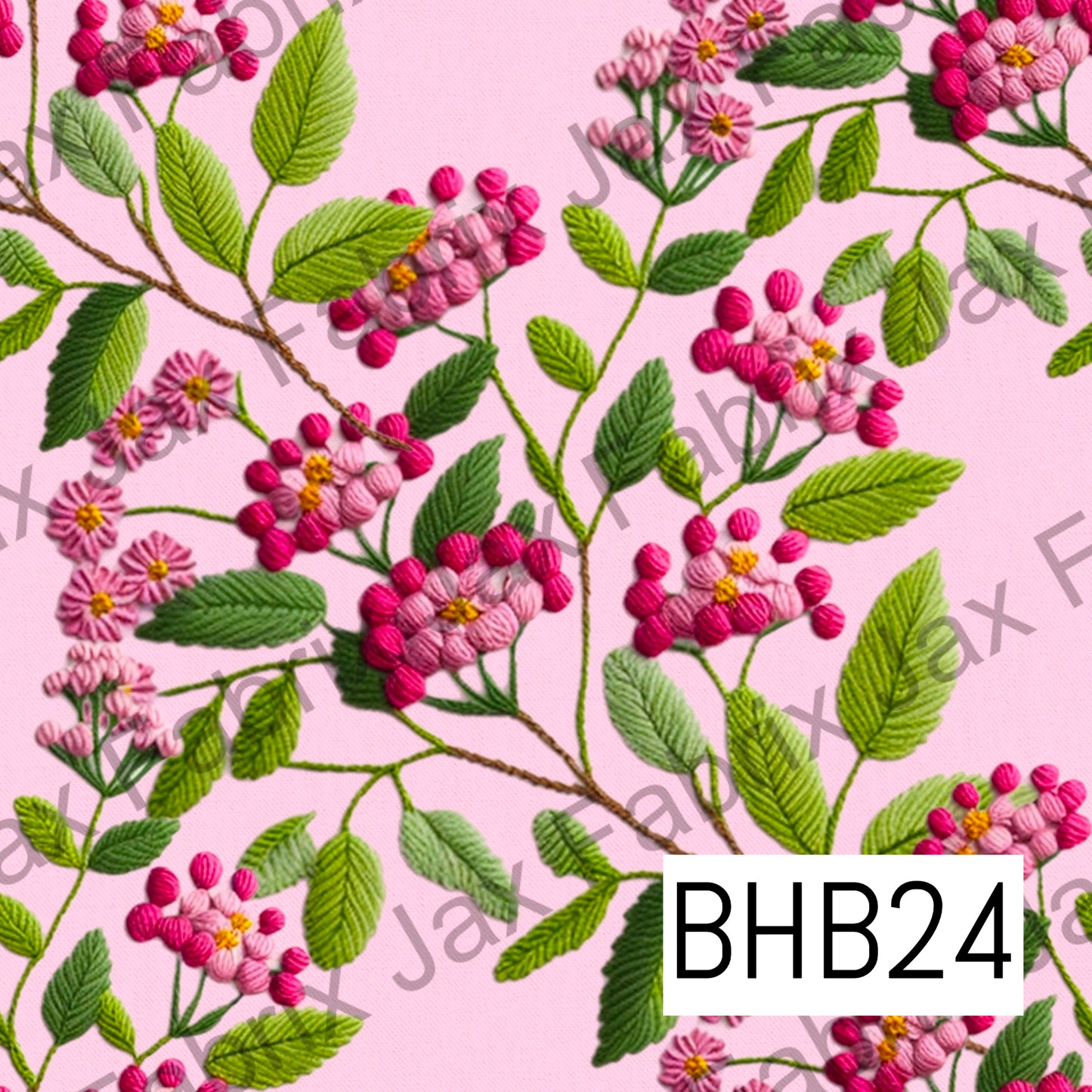 Pink Floral Embroidery BHB24