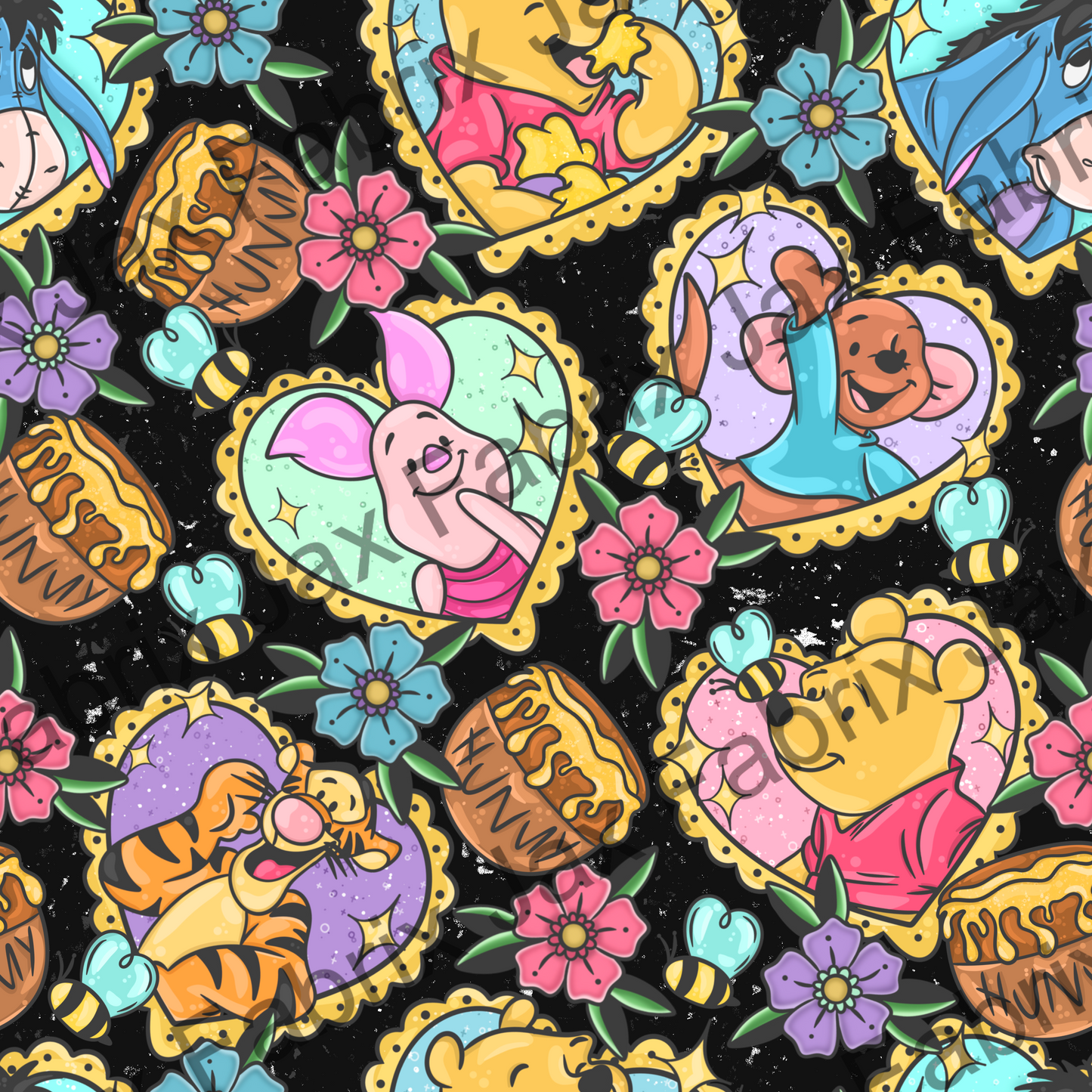 Tattoo Pooh Black PC332