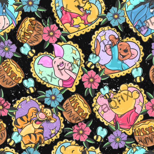 Tattoo Pooh Black PC332
