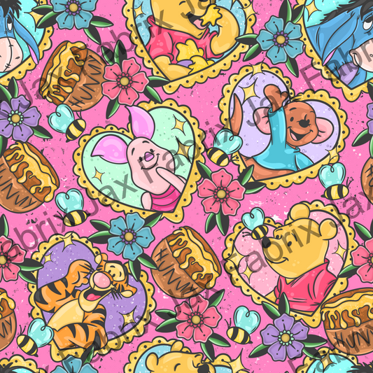 Tattoo Pooh Dark Pink PC331