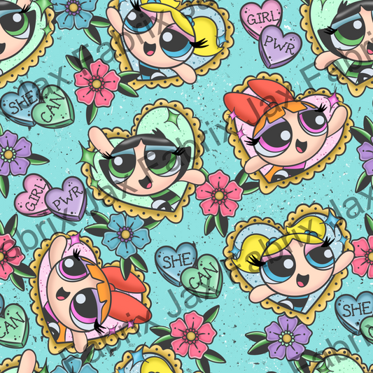Tattoo Puff Girls Blue PC327