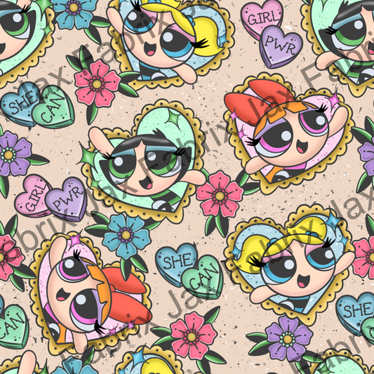 Tattoo Puff Girls Tan PC326