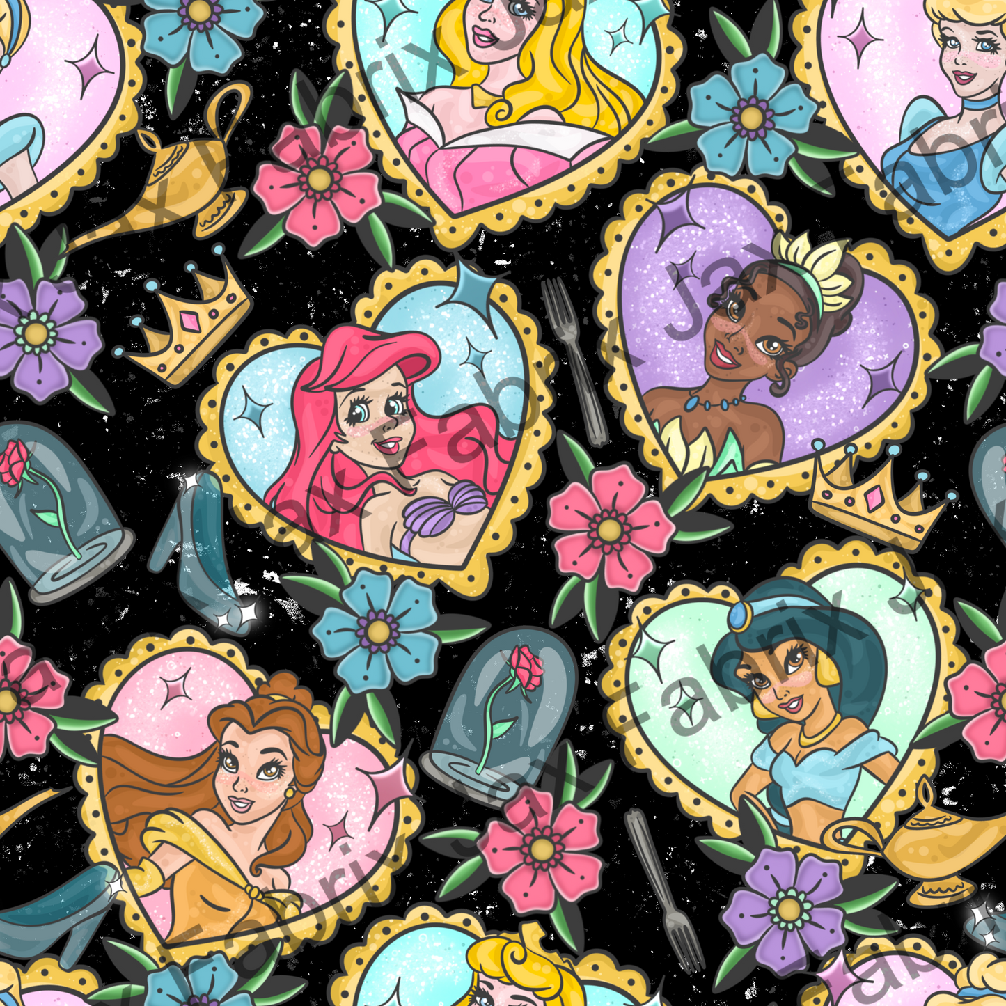Princess Tattoo Black PC416A