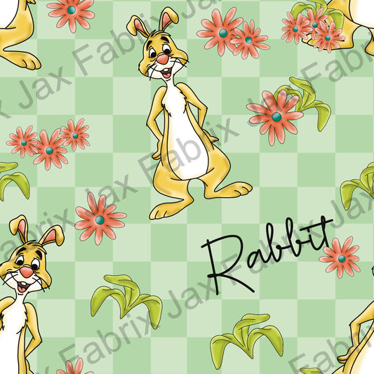 Rabbit Floral Check DRD21