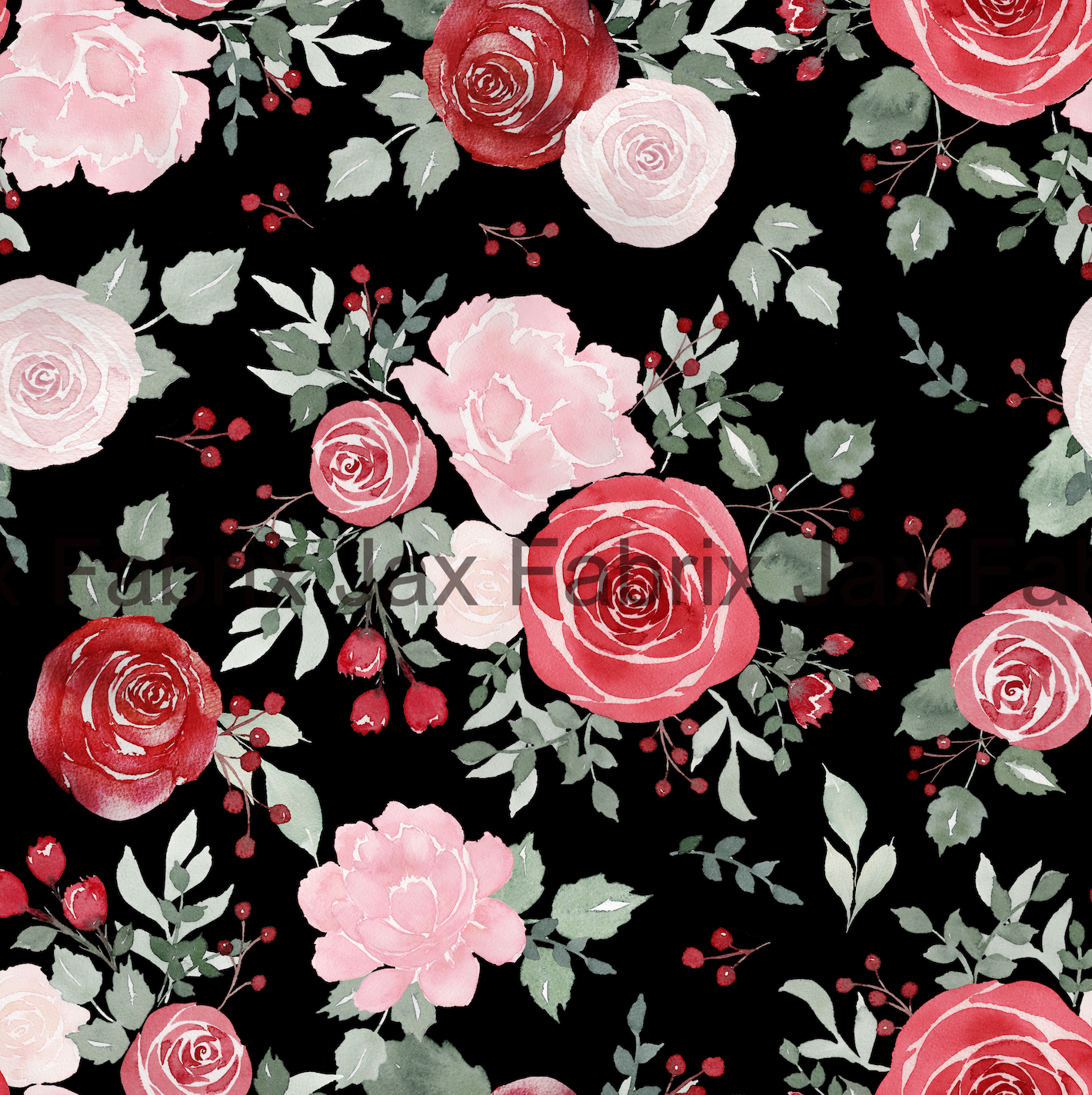 Deck The Halls Peppermint Rose Black AMD16