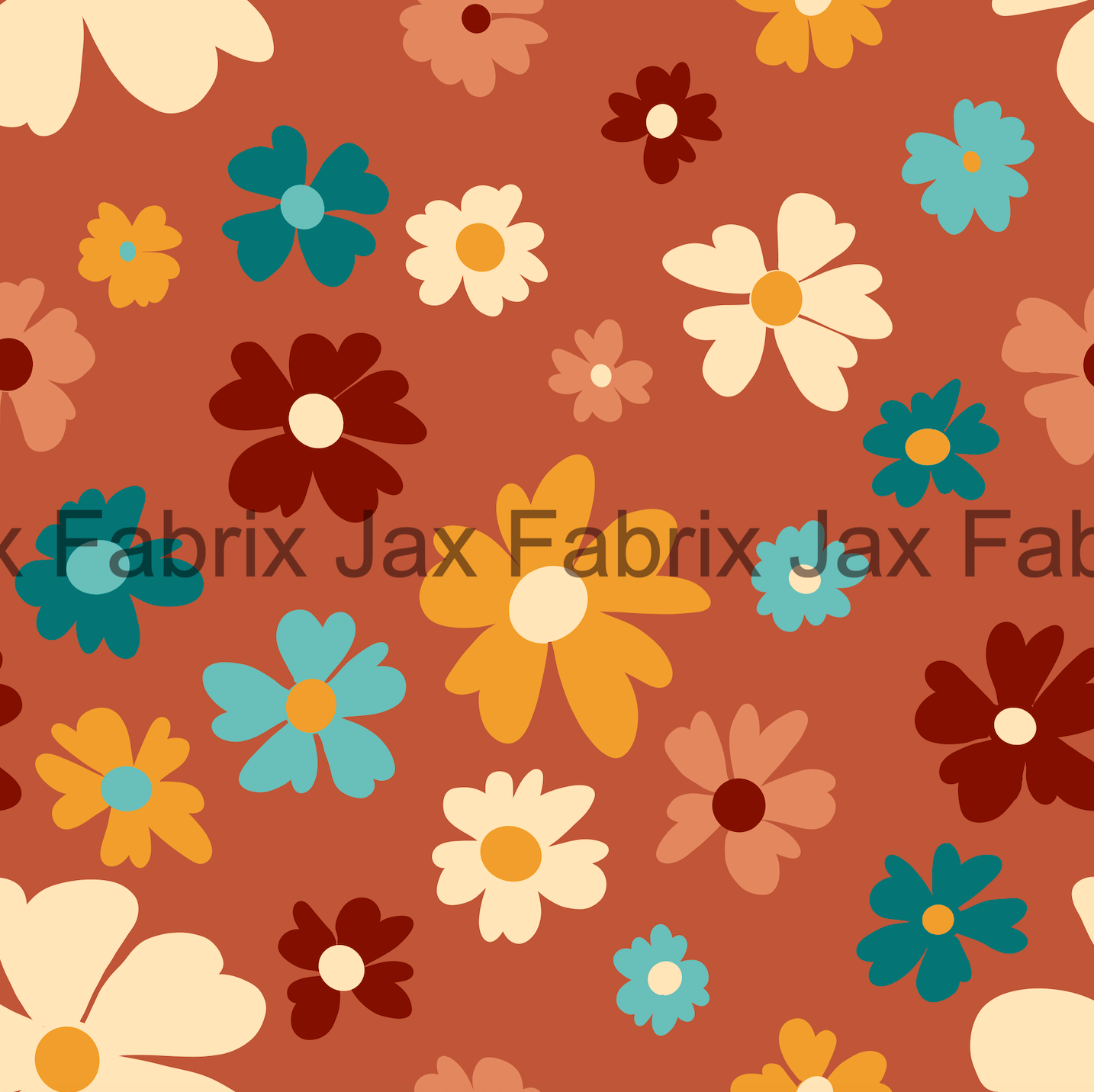 Groovy Floral Rust AMD144