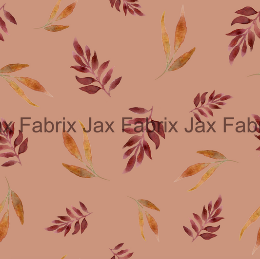 Pumpkin Spice Autumn Leaves Beige AMD221