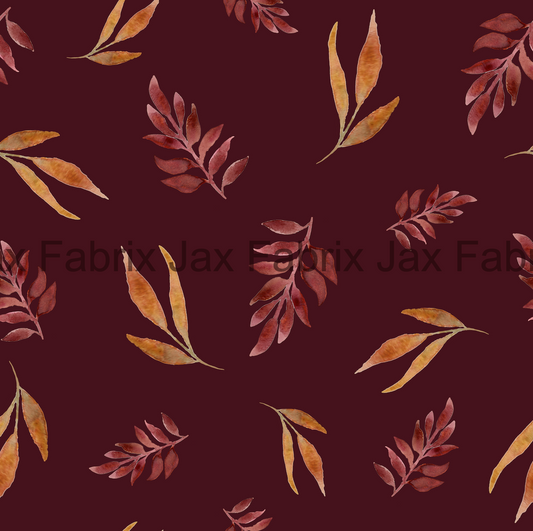 Pumpkin Spice Autumn Leaves Mulberry AMD224