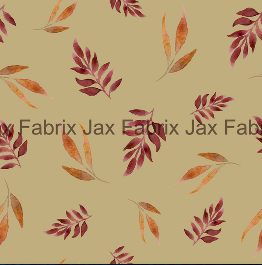 Pumpkin Spice Autumn Leaves Olive AMD225