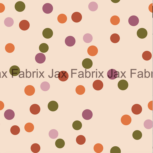 Pumpkin Multi Dots Cream AMD235