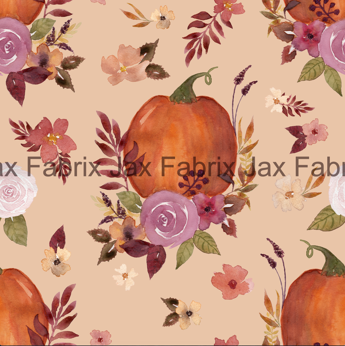 Pumpkin Spice Floral Dusty Eggshell AMD245