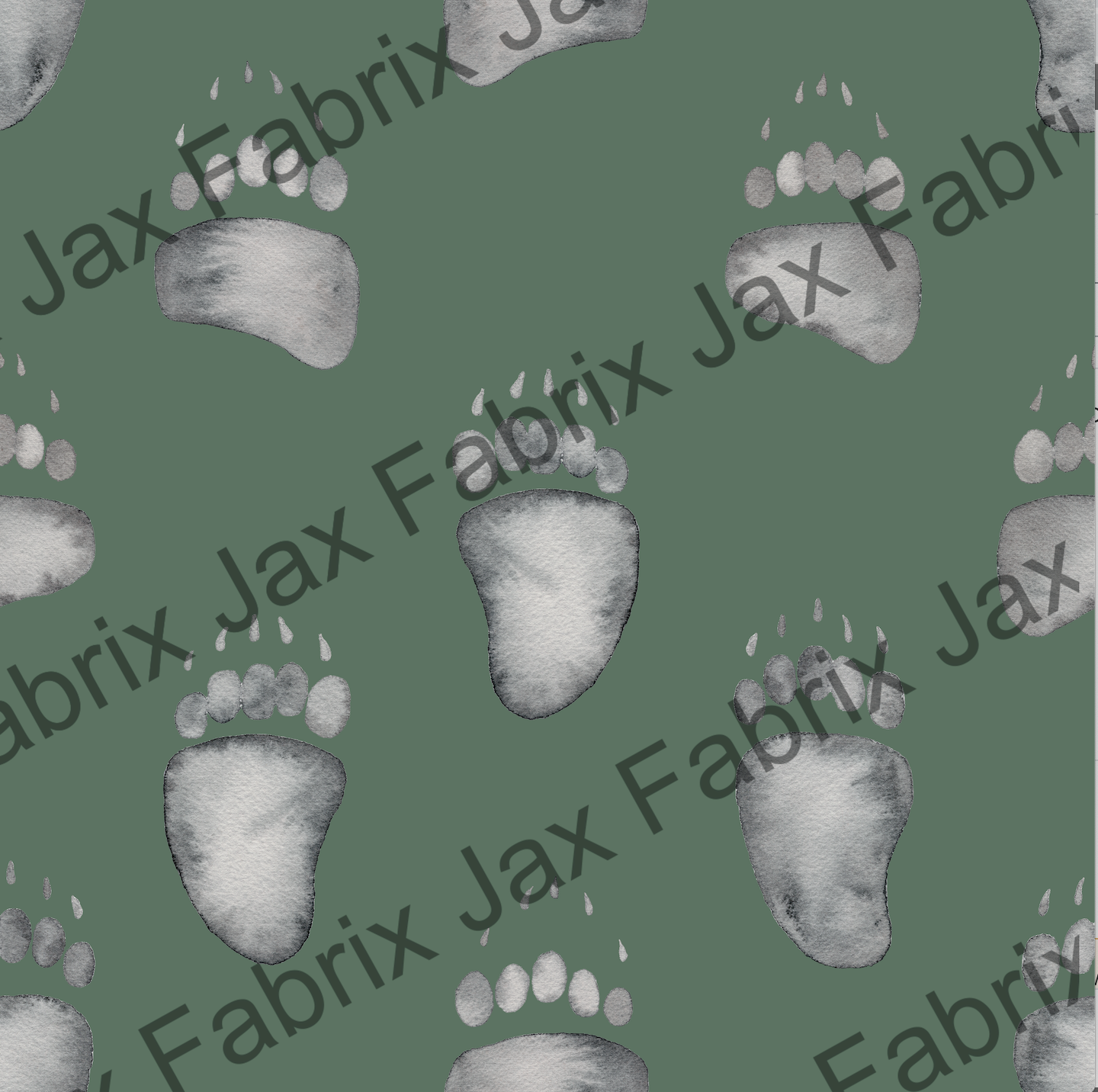 Watercolor Bear Tracks Pine SAMD256