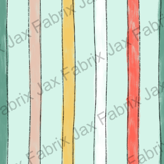 Sketchy Coral Stripes RAE178