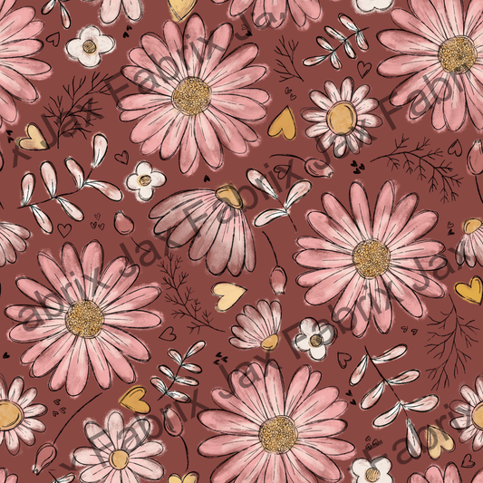 Sketchy Mauve Daisy RAE88